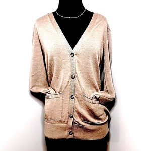 Nwot Toad & Co. V-Neck Button Down Long Sleeve Sweater S 2 front pockets!